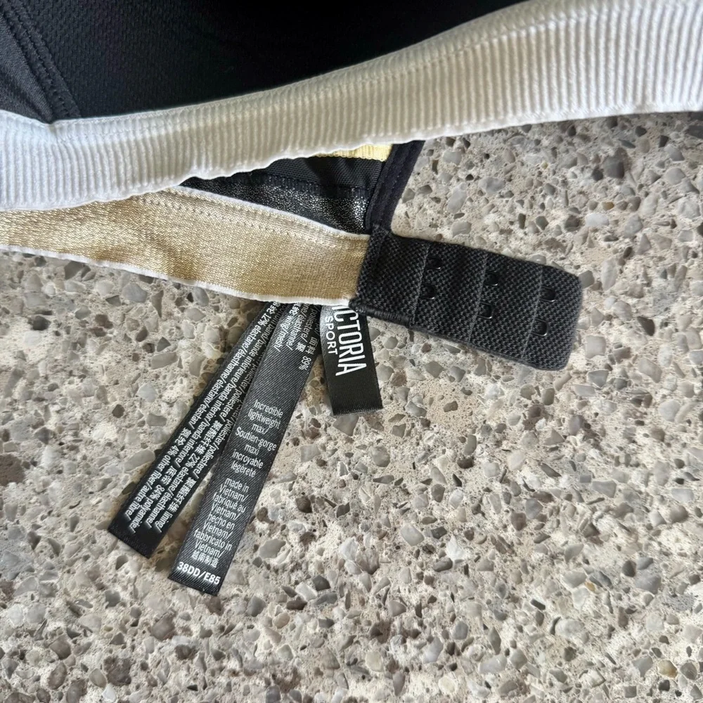 Victoria's Secret Black Sports Bra - Size 38DD/E85 - Picture 3 of 8